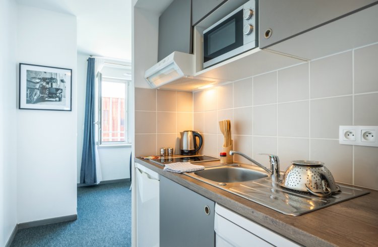 Nemea Appart'hotel Elypseo Strasbourg Port - Coin-Cuisine